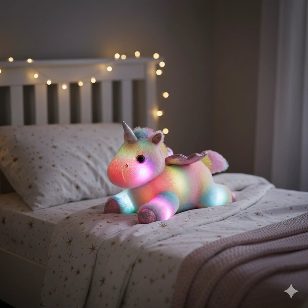peluche douce licorne LED