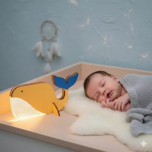 lampe baleine bois