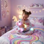 Peluche veilleuse licorne multicolore arc-en-ciel Louna - Rituel Dodo