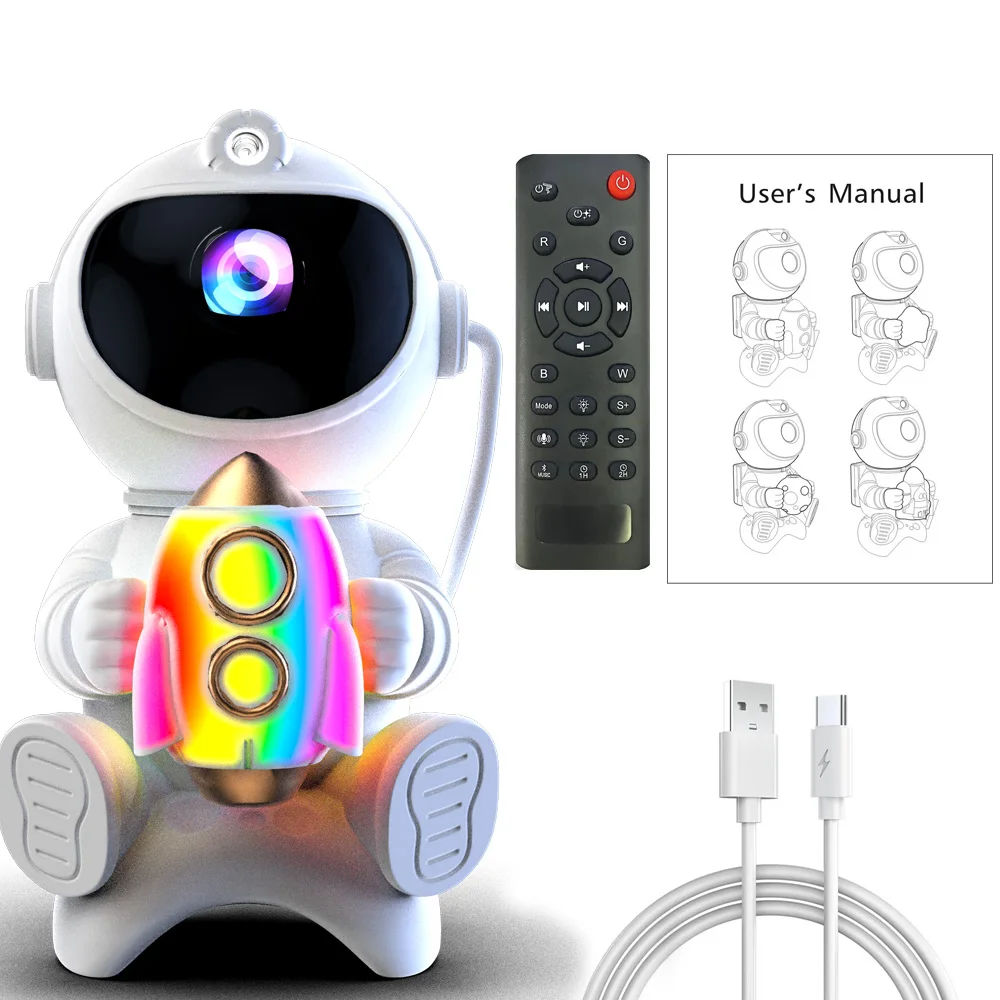 Veilleuse Projecteur Galaxie Astronaute Bluetooth - "L'Odyssée Musicale" – Image 7