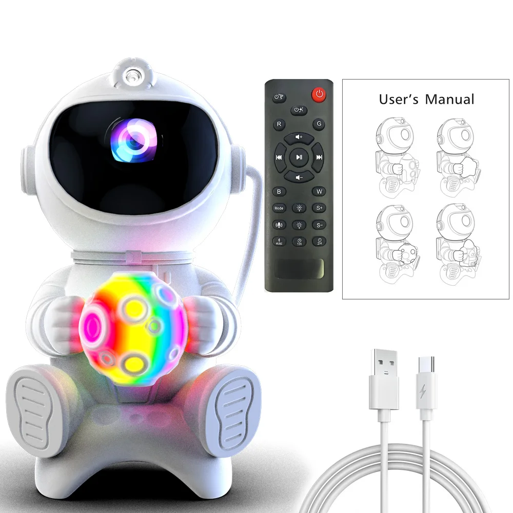 Veilleuse Projecteur Galaxie Astronaute Bluetooth - "L'Odyssée Musicale" – Image 6