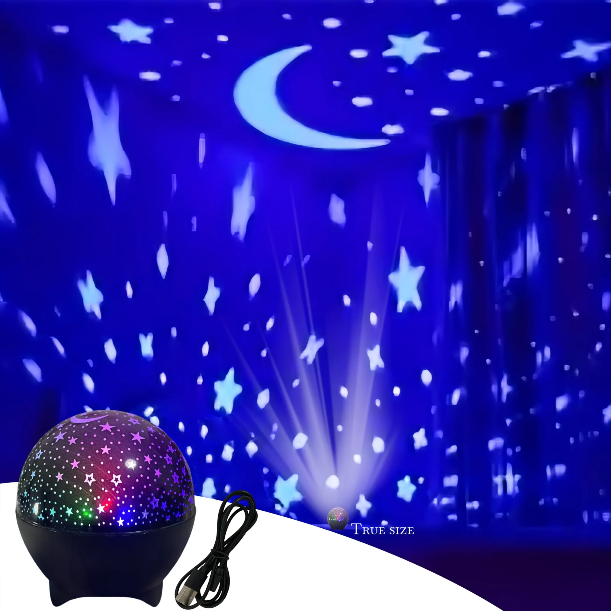 Veilleuse Projecteur Ciel Étoilé & Lune - "L'Univers au Plafond" – Image 12