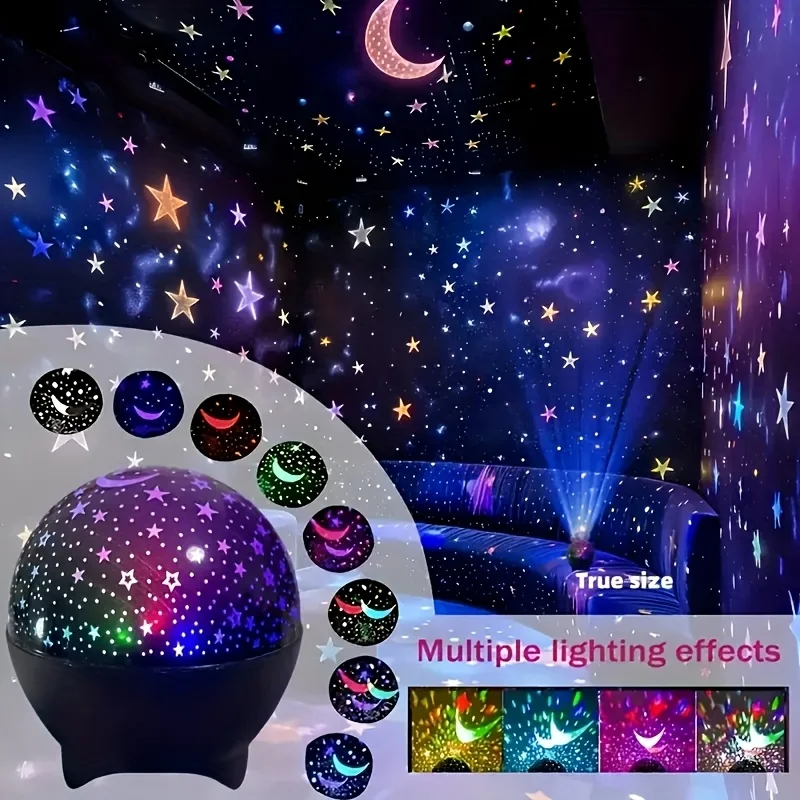 Veilleuse Projecteur Ciel Étoilé & Lune - "L'Univers au Plafond" – Image 5