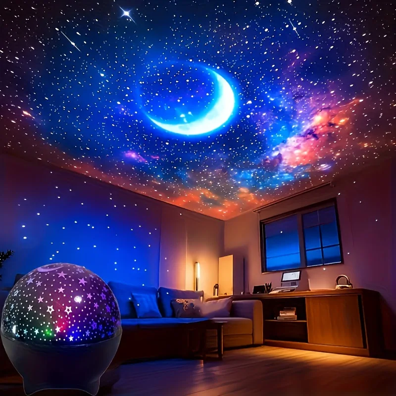 Veilleuse Projecteur Ciel Étoilé & Lune - "L'Univers au Plafond" – Image 10