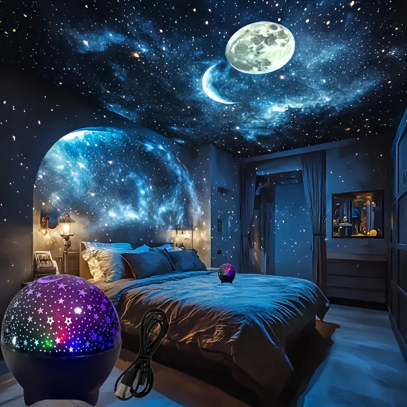 Veilleuse Projecteur Ciel Étoilé & Lune - "L'Univers au Plafond" – Image 11