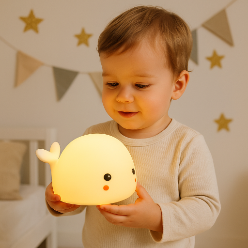 baleine veilleuse led silicone