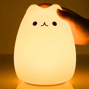 veilleuse chaton silicone LED