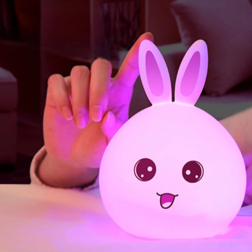 veilleuse lapin avec commande tactile
