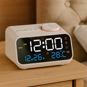 La Station des Matins Doux - Radio-Réveil Design avec Thermomètre et LED