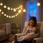 Guirlande lumineuse LED étoiles jaunes souriantes pour chambre d'enfant - Rituel Dodo.