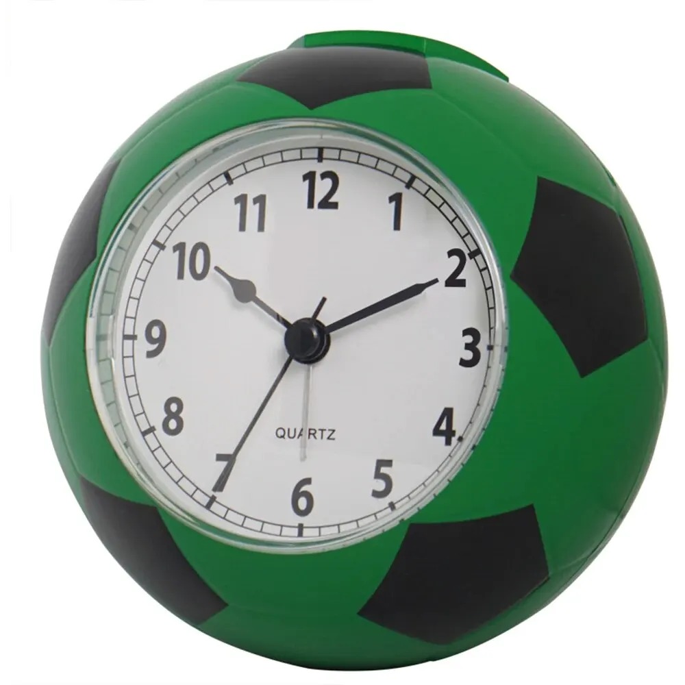 Réveil enfant en forme de ballon de foot noir et blanc silencieux - Rituel Dodo.