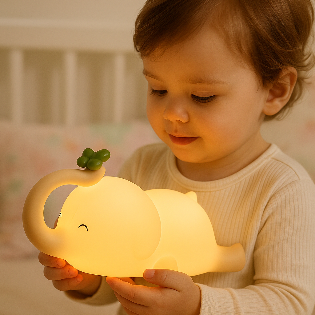 veilleuse enfant elephant
