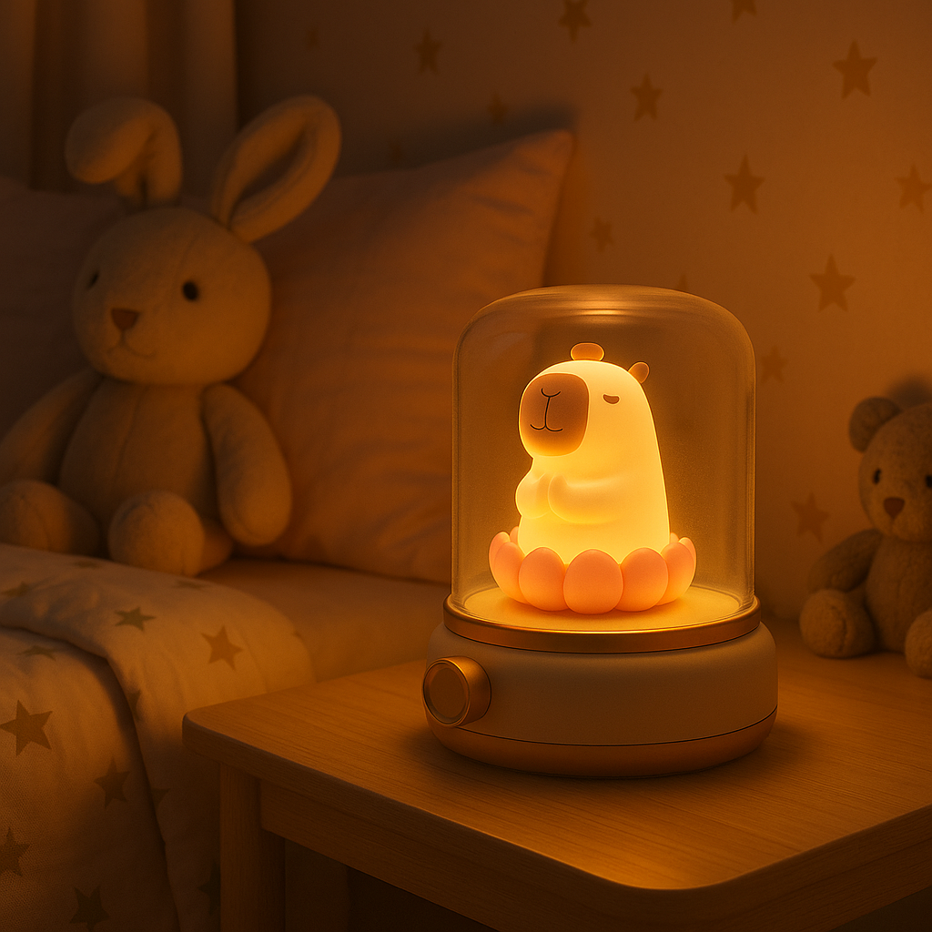 veilleuse enfant capybara
