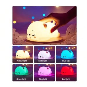 veilleuse chat tactile