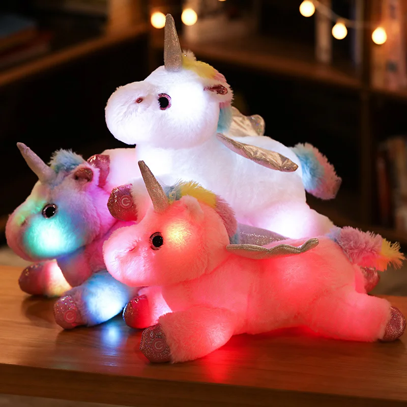 Louna la Licorne Étincelante - Peluche Veilleuse LED (3 Couleurs au Choix) – Image 9