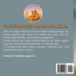 Leon and the Grumbling Sky bedtime children's book back cover synopsis