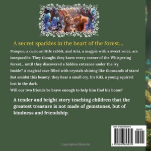 Pompon and the Crystal Cave bedtime children's book back cover synopsis
