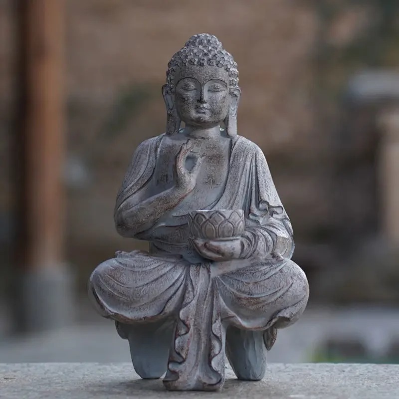 Statue Bouddha Lumineuse Solaire – Sculpture D'ambiance Zen d'Intérieur & Jardin (40 cm) – Image 7