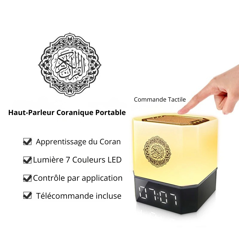 Veilleuse Coranique Haut-Parleur Bluetooth – Veilleuse Tactile Multicolore & Application – Image 5