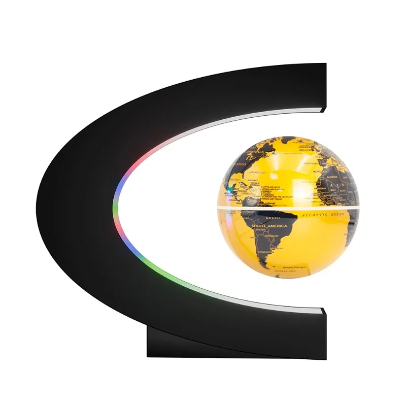 Globe Terrestre en Lévitation Magnétique C-Shape – Veilleuse LED Futuriste – Image 11