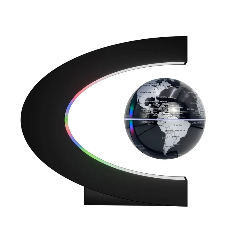 Globe Terrestre en Lévitation Magnétique C-Shape – Veilleuse LED Futuriste – Image 8