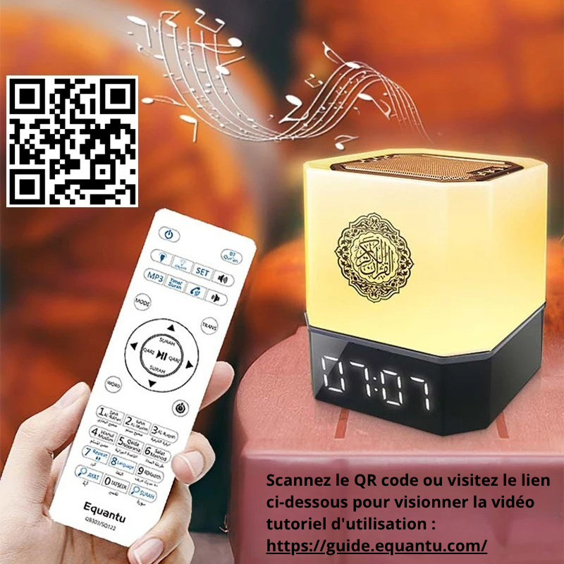 Veilleuse Coranique Haut-Parleur Bluetooth – Veilleuse Tactile Multicolore & Application – Image 2