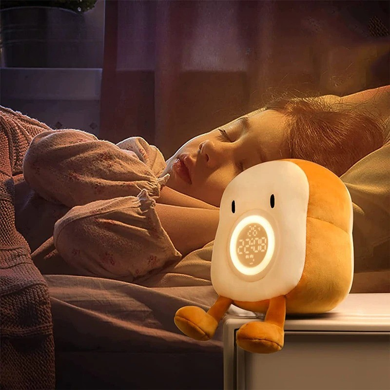 Tartine-Câlin – Le Réveil Veilleuse en Peluche Toast Douceur