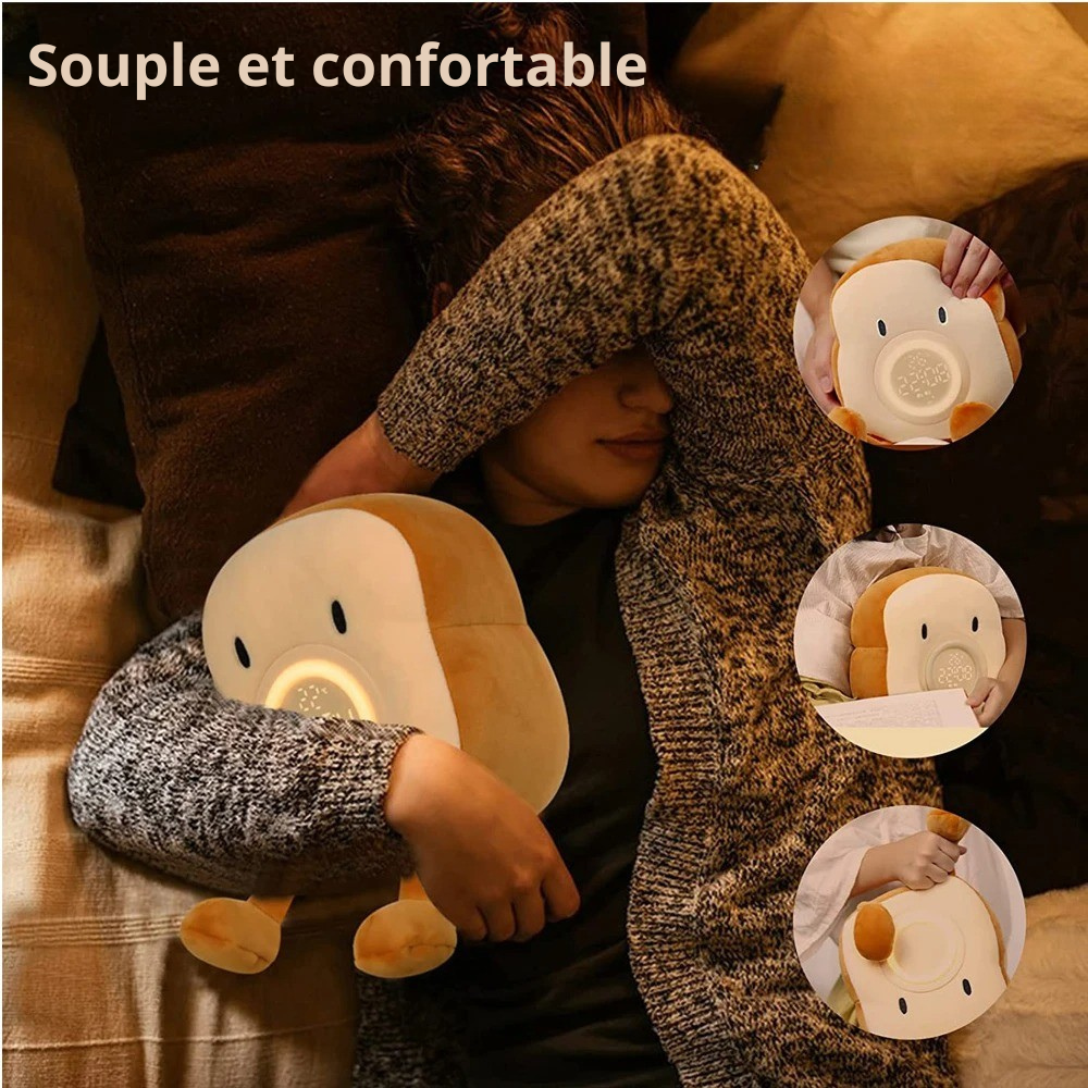 Tartine-Câlin – Le Réveil Veilleuse en Peluche Toast Douceur – Image 2